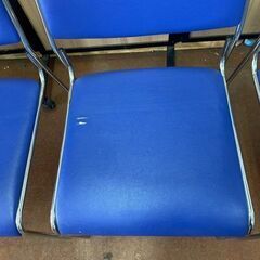 【4脚セット】スタッキングチェア　連結可　スタックチェア　ミーティングチェアの画像