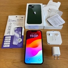 【美品】【郵送可】iPhone 13 グリーン 128GB 本体 SIMフリー Apple +おまけ