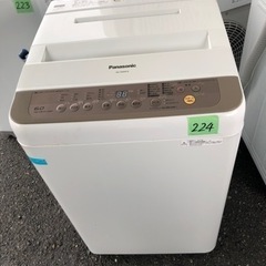 NO 224 🌈福岡市内配送設置無料✨🌈　パナソニック Panasonic 全自動洗濯機 6kg シャンパン NA-F60B10-N