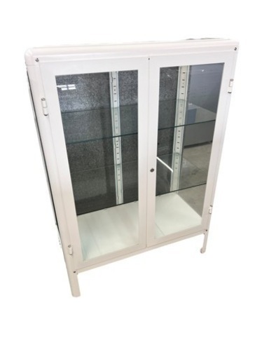 NO.1546《お値下げ中!!》 IKEA イケア FABRIKOR ガラス扉 キャビネット ホワイト ガラスショーケース 家具 収納家具