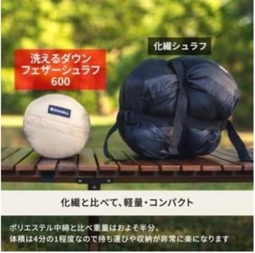 Hilander 洗えるダウンフェザーシュラフ 600