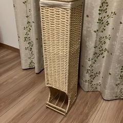 トイレットペーパー　ストッカー　入れ　編み上げ