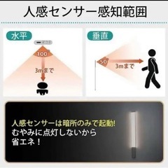 【新品】LED センサーライトUSB充電式 人感センサー 階段 足元灯 自動点灯の画像