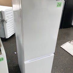 NO 218 🌈福岡市内配送設置無料✨🌈  2021年　ハイセンス 冷蔵庫 幅49cm 175L ホワイト HR-D1701W 2ドア 右開き 大容量冷蔵室122L スリム