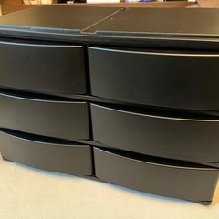 家具 収納家具 カラーボックス引き出し黒6段