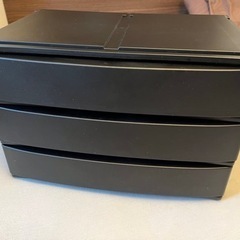家具 収納家具 カラーボックス引き出し黒3段 
