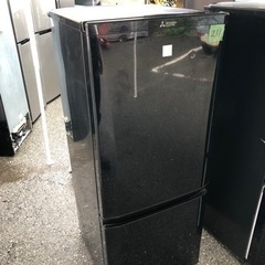 NO 211 🌈福岡市内配送設置無料✨🌈  2019年　三菱 【右開き】146L 2ドアノンフロン冷蔵庫 keyword キーワードブラック MR-P15EE-KKの画像