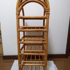 【値引き】籐製品のスリッパラックの画像