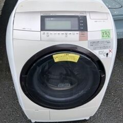 NO 232 ?福岡市内配送設置無料✨?　日立 HITACHI ビッグドラム ななめ型ドラム式洗濯乾燥機（11.0kg） 左開き シャンパン BD-V9800L N