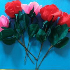 限定５本❀薔薇の花　ペーパークラフト