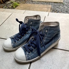 ハイカットスニーカー★M★デニム★23.0★23.5cm