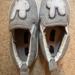 【決定】
ミッフィーちゃん　モコモコ　シューズ 14cm 記名ありの画像