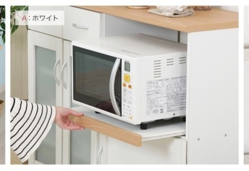 キッチンカウンター　白　食器棚