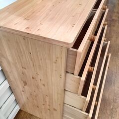 ★ジモティ割あり★  チェスト ライトブラウン H93×D45×W90 クリーニング済み MT1556の画像