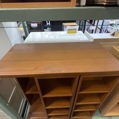 【リサイクルサービス八光】幅90㎝　(株)丸伸　ブラウン　スライド式本棚の画像