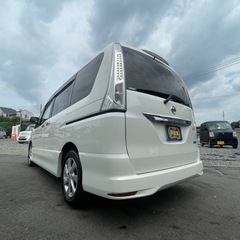 🉐【支払い総額48万円】車検令和8年4月17日H25年式　日産　セレナ　ハイウェイスターSハイブリッド　社外HDDナビ8インチ　バックカメラ　乗って帰れる！の画像