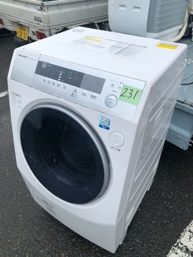 NO 231 北九州市内配送設置無料✨ ES-ZH1-WR ドラム式洗濯乾燥機 ホワイト系 [洗濯10.0kg /乾燥6.0kg /ヒーター乾燥(水冷・除湿タイプ) /右開き]