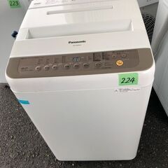 NO 224 🌈北九州市内配送設置無料✨🌈　パナソニック Panasonic 全自動洗濯機 6kg シャンパン NA-F60B10-N