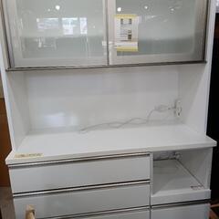 配送可【ニトリ】食器棚W120　白★クリーニング済　管理番号12706