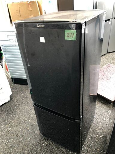 NO 211 ?北九州市内配送設置無料✨? 2019年　三菱 【右開き】146L 2ドアノンフロン冷蔵庫 keyword キーワードブ