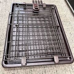 （単体可・未使用）ペット用ゲージ小（カラー：茶色）　トレー付きスライドドア（STS-400T・アイリスオーヤマ⑨の画像