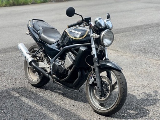 カワサキバリウス 1型 250CC カスタムパーツモリワキマフラーセル一発実働車