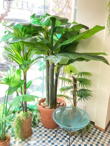 【値下げ】フェイクグリーン（鉢植え型・大型・バナナ）