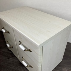 ホワイト木目調ミニチェストの画像