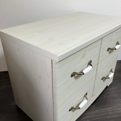 ホワイト木目調ミニチェストの画像