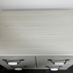 ホワイト木目調ミニチェストの画像