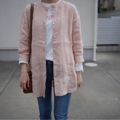 【無印】リネン七分丈シャツの画像
