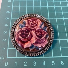七宝焼 ブローチ 一点もの ハンドメイド アンティーク ②の画像