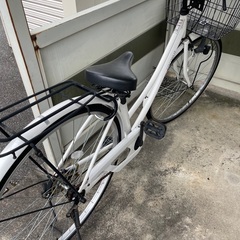 自転車　白　サビあり　