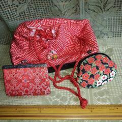 和装巾着がま口セット