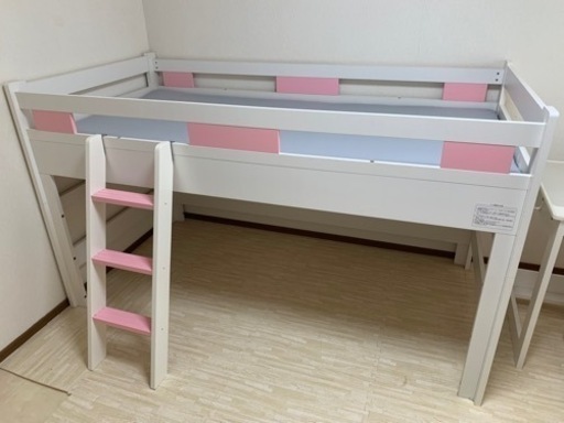 ※終了※ロフトベッド★ シングルサイズ 学習机 引き出し収納棚　セット