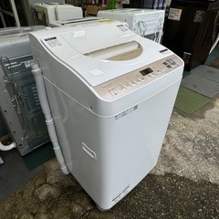 【リサイクルサービス八光】2020年製　シャープ洗濯乾燥機 ゴールド系 [洗濯5.5kg /乾燥3.5kg /ヒーター乾燥(排気タイプ) /上開き] ES-T5DBK-N