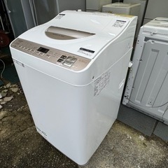 【リサイクルサービス八光】2020年製　シャープ洗濯乾燥機 ゴールド系 [洗濯5.5kg /乾燥3.5kg /ヒーター乾燥(排気タイプ) /上開き] ES-T5DBK-Nの画像