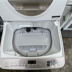 【リサイクルサービス八光】2020年製　シャープ洗濯乾燥機 ゴールド系 [洗濯5.5kg /乾燥3.5kg /ヒーター乾燥(排気タイプ) /上開き] ES-T5DBK-Nの画像