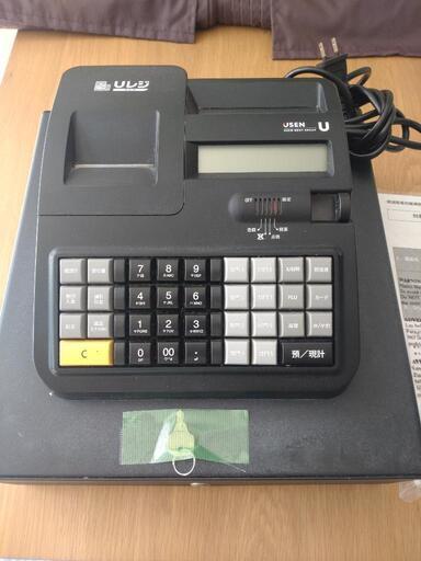 【美品】レジスター本体 電子レジスター 店舗レジ 複数税率対応機種  小型　業務用レジ キャッシュレジスター USEN Uレジ ECR （U-ECR001）
