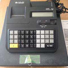 【美品】レジスター本体 電子レジスター 店舗レジ 複数税率対応機種  小型　業務用レジ キャッシュレジスター USEN Uレジ ECR （U-ECR001）