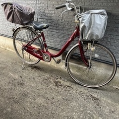 取引中　自転車 ママチャリ籠付きまだまだ現役