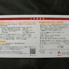 ルネサンス　オアシス 株主優待　7-12月まで　複数枚割引あり　無料利用の画像