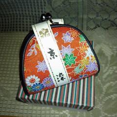 和装がま口チリメンバッグ
