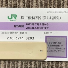 JR東日本株主優待割引券１枚　4割引