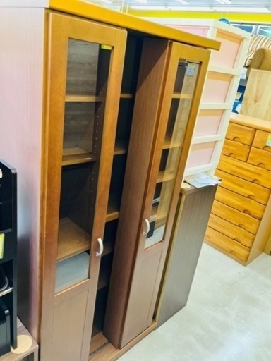 ?生松工芸?スライド式で収納量抜群?書棚　924