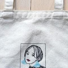 【中古品】シンプルバッグ　おしゃれ　帆布　キャンバス地の画像