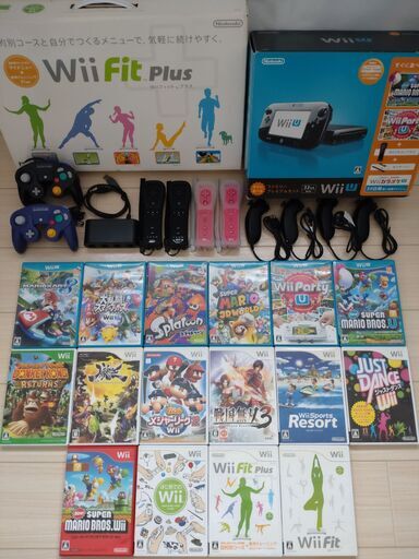 Nintendo　Wii U ＋ Wii　Wii Fit　ゲームソフト　コントローラ セット