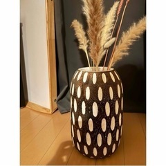 ウッド　パームツリー　花瓶