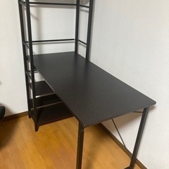 【ネジ一部なし】棚付きPCデスク 