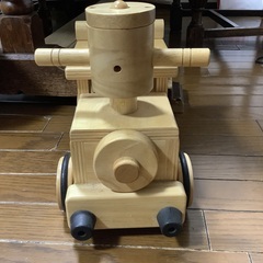 乗り物　木製　汽車　屋内用の画像